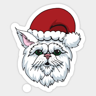 Santa Cat Sticker